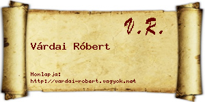 Várdai Róbert névjegykártya